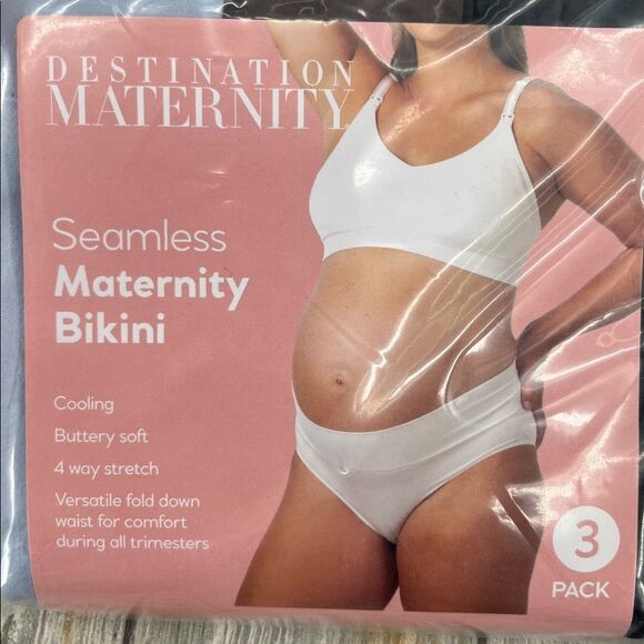 Women’s Destination Maternity Foldover Bikini Panty 2, 3-Packs Size XXXL - Picture 6 of 7